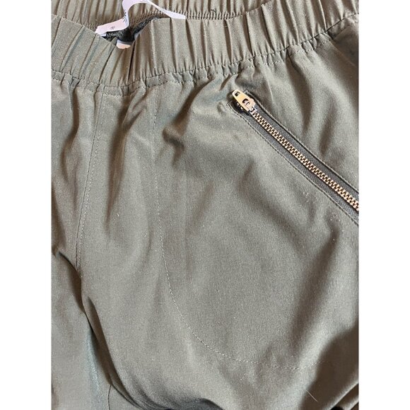 Athleta Aspire Green Athletic Workout Ankle Pants Size 4 Ruched - Picture 10 of 12